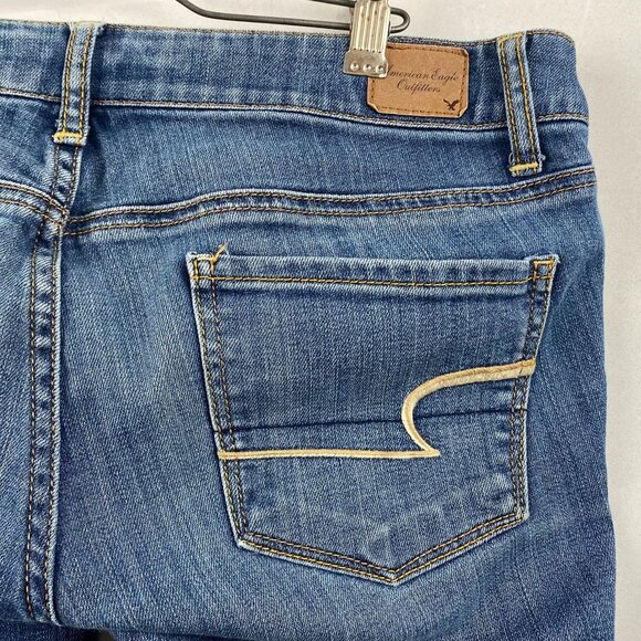 American Eagle Womens Jeans 32x29 Measured Super Stretch Skinny Blue - Picture 15 of 16